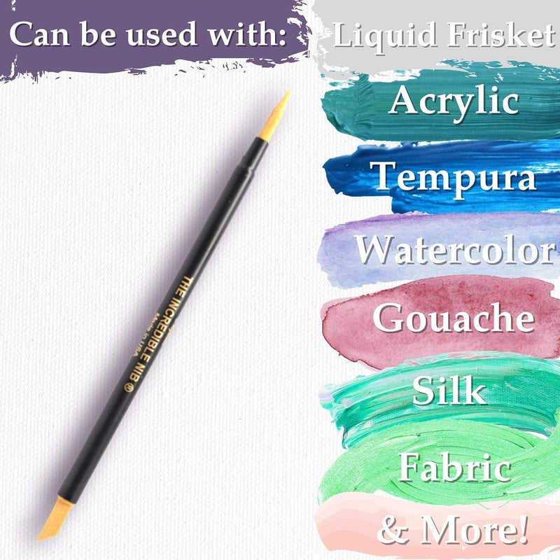 Grafix Original Incredible Nib, Unique Acrylic Fiber Applicator for Applying Liquid Frisket, Watercolor, Acrylic, Tempera, Gouache, Fabric Paint, and More. - Image 2
